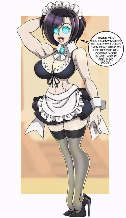 Our state-of-the-art maid-training services can instill the values of subservience in even the most rebellious of subjects. [Artist: zorro-zero] by Medi_2