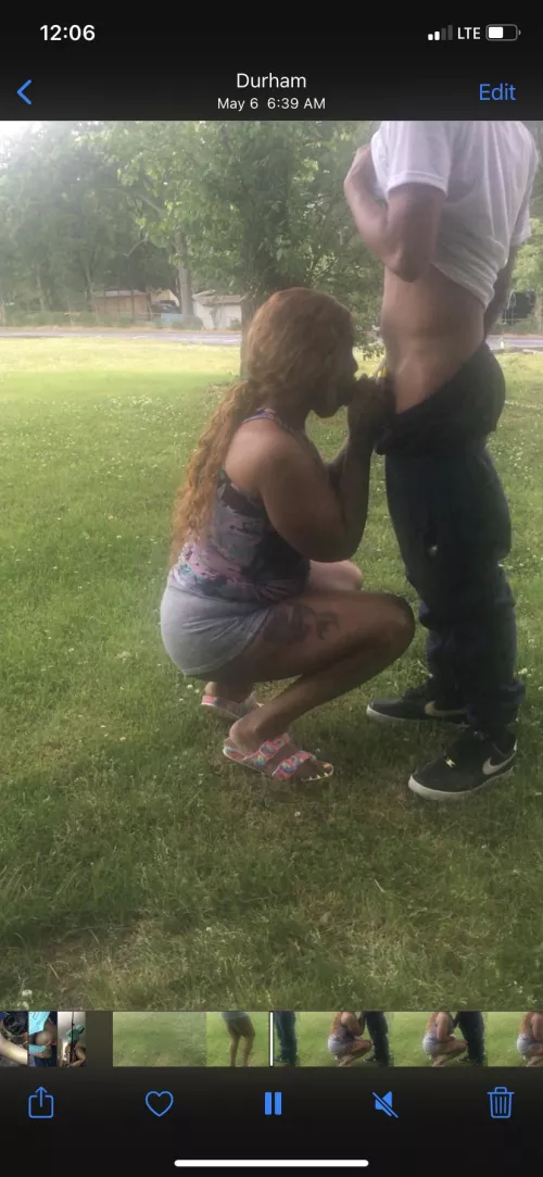 Outdoor eating a bbc by TsBellaChanel