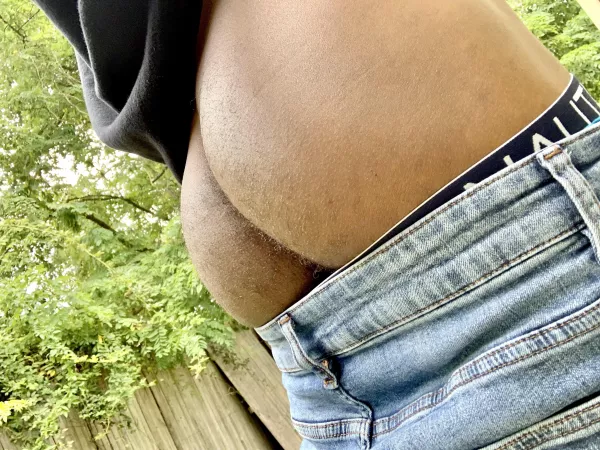 Outside showing my ass by Thelemonadebase