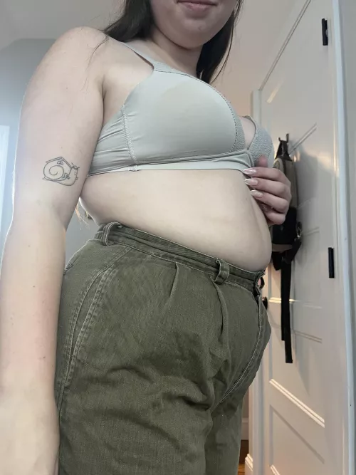 overflowing out of my work pants 😭 by itsjennifersbody