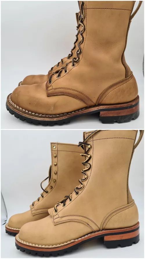 Overlanders (Nick's Boots) - 45 day patina + first oil application by manuelbrionea