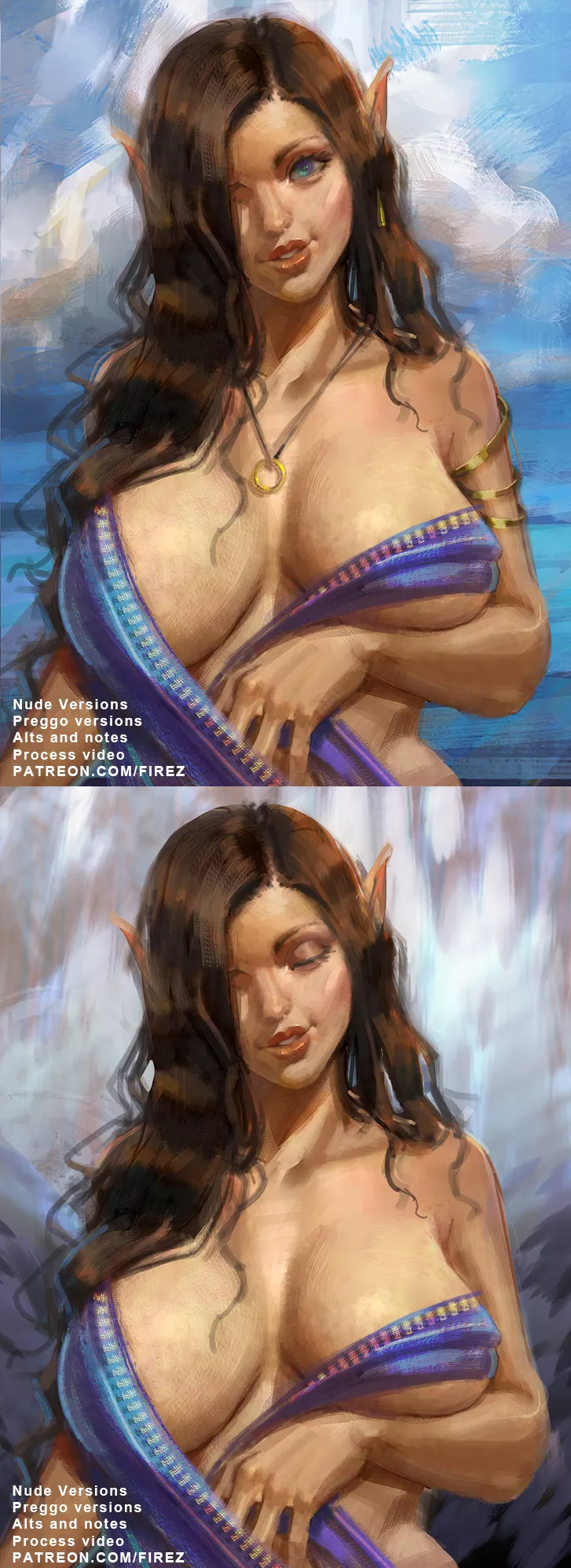 Painterly Elf Girl posted by Firez_hn