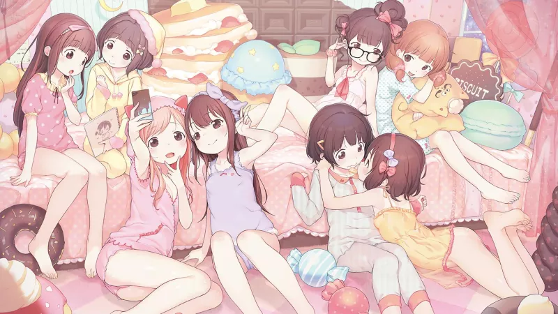 Pajama party[1920x1080] by gonya707