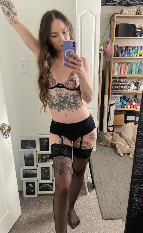 Pale with black lace by ashtonfaye