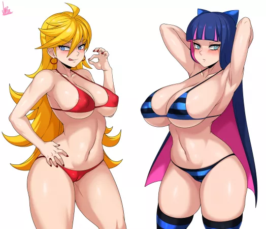 Panty and Stocking offering a fun time [JMG] (PASWG) by MySlavesNudes