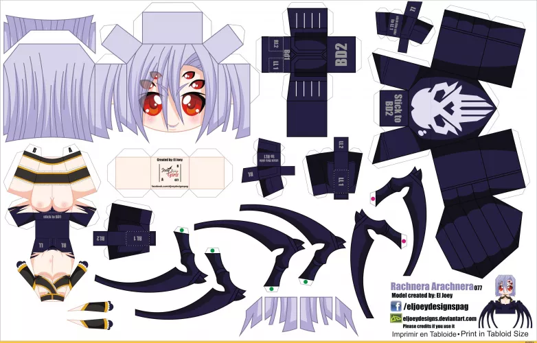 Papercraft rachnnera by N_sujeto_aburrido