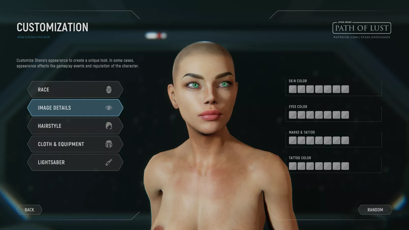 Path of lust W.I.P.: Shana as human (StarLord Games). posted by StarLord_Games