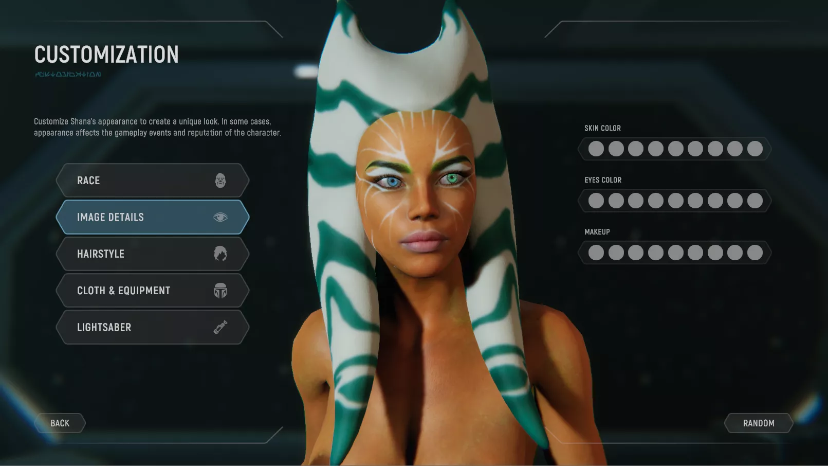 Path of lust W.I.P.: Shana as togruta (StarLord Games). posted by StarLord_Games