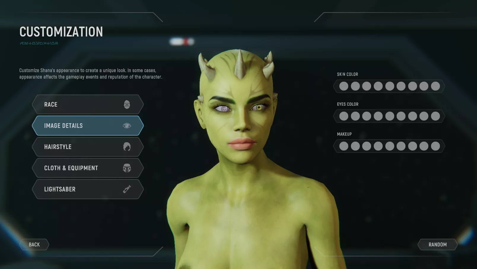 Path of lust W.I.P.: Shana as zabrak (StarLord Games) [Star Wars]. posted by StarLord_Games