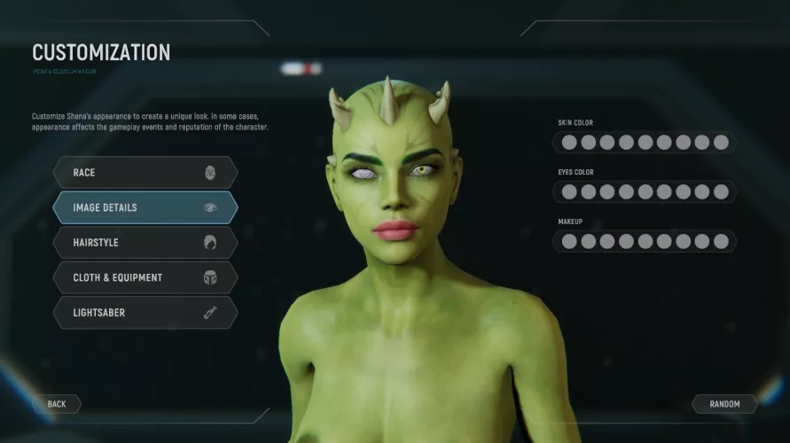 Path of lust W.I.P.: Shana as zabrak (StarLord Games). by StarLord_Games