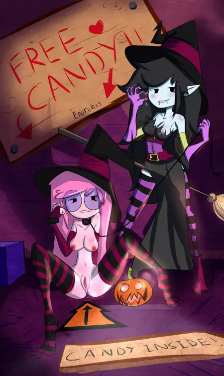 PB and Marceline Trick or Treat (enurubis) by PixelSunset