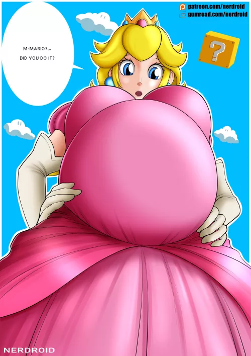 Peach pregnant - Art by me(NerDroid) by Ner-Droid