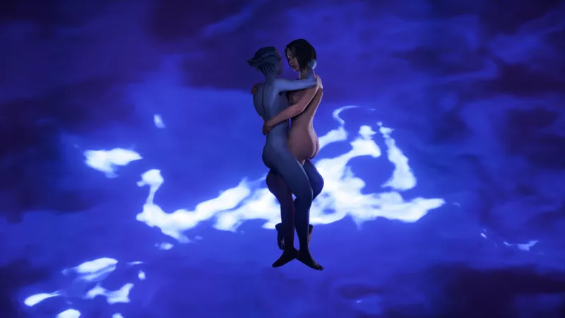 Peebee and Sara in Andromeda Romance Scene by [deleted]