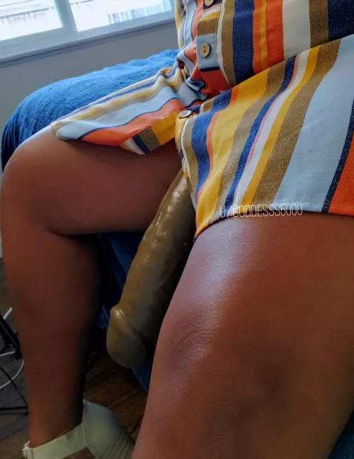 Perfect WFH attire...a short dress and a huge strapon! by Goddesss5000