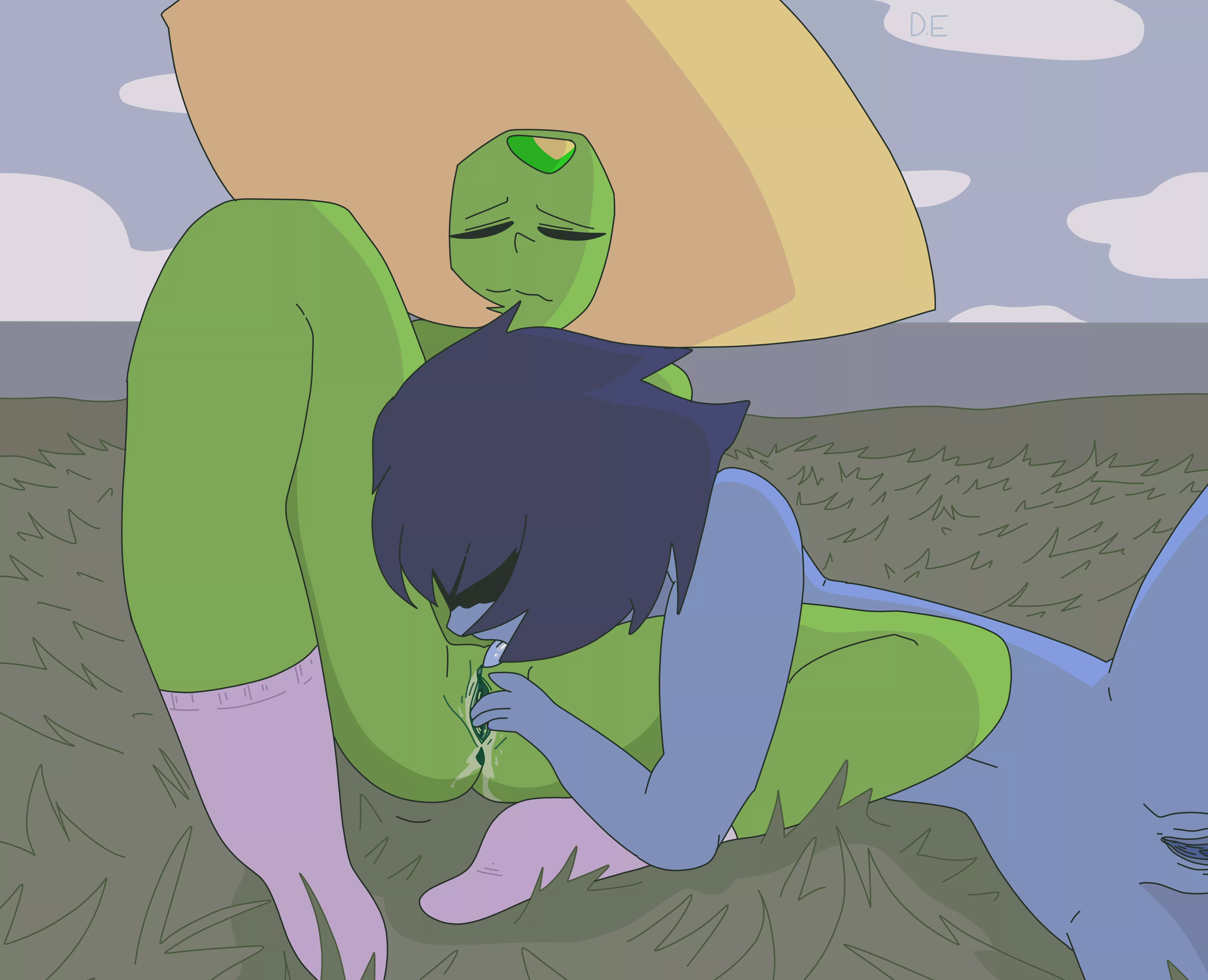 Peridot porn but lapis is casually fingering her posted by Drawinecchi