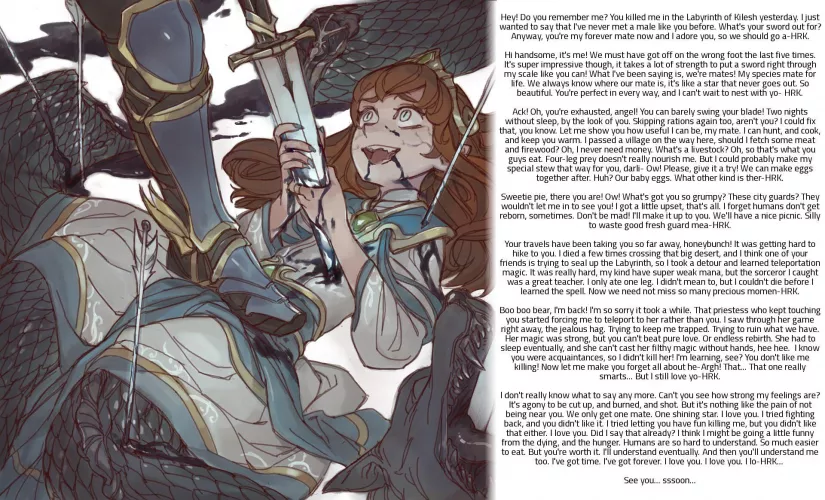 Persistence (Not mine) (Dark) (Unrequited) (Funny) (Monster Girl) (Scylla) (Death / Snuff) (Yandere) by Throwaway130406