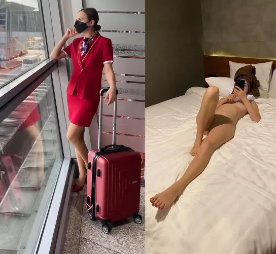 Petite flight attendant, better on or off? by TerraFormer001