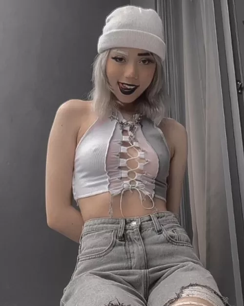 Petite little goth girl by MikeThonga