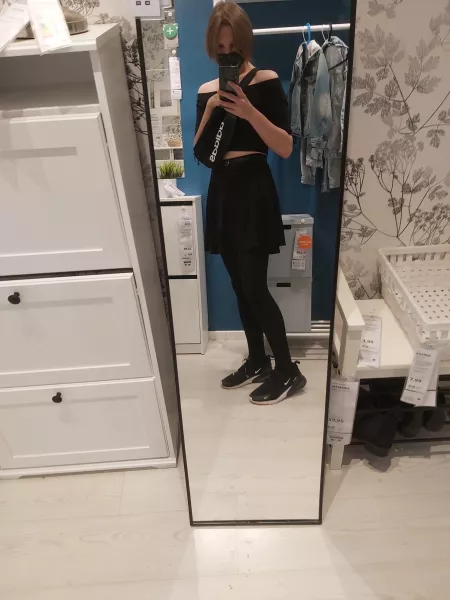 Pic taken in an ikea lmao. Techwear/goth clothing looks sexy on me by TUKKARDO