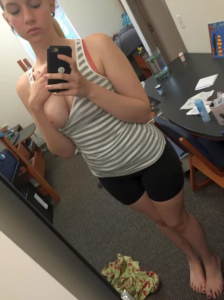 Pierced Busty Amateur Selfshot by [deleted]