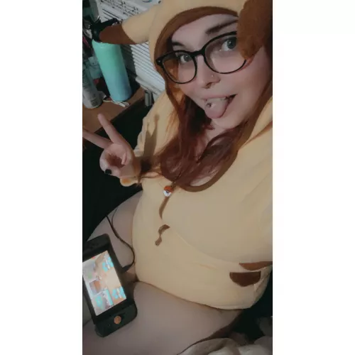 Pikachu onesie and Animal Crossing kind of night!! 💕😈 by Littl3One420