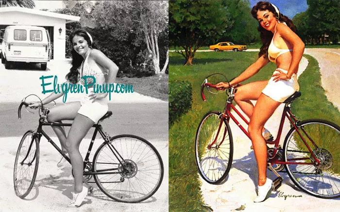 Pin up painting and her model posted by dandy36