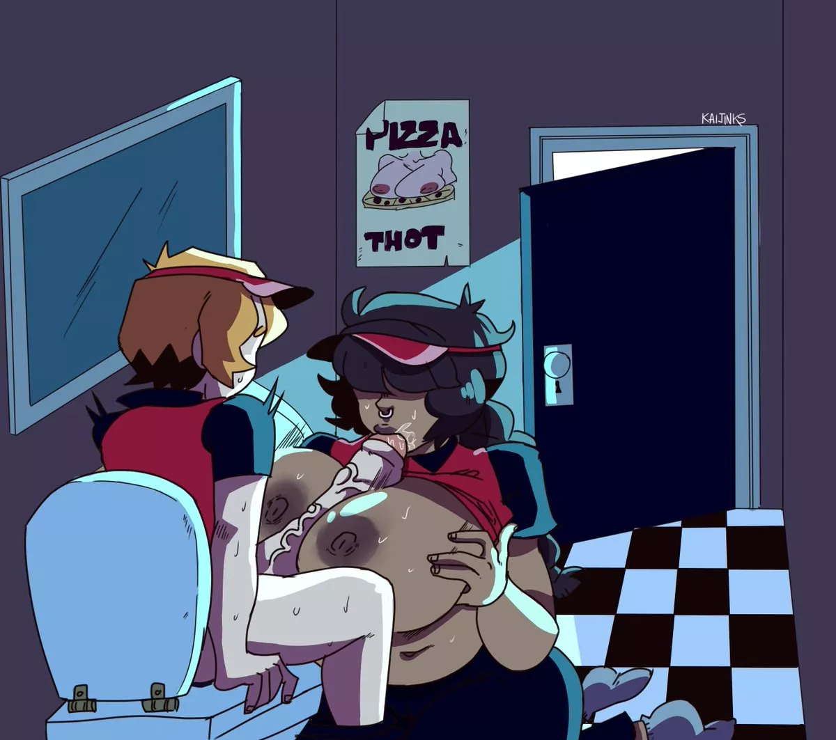 Pineapple and Milkbar sharing a quick break (kaijinks) posted by Iamdoingathing