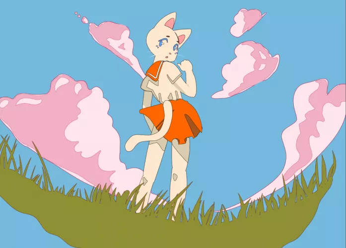 Pink clouds (Art by me) by CosmoCalicoArt