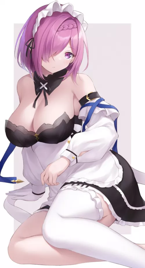 Pink hair maid [Artist Original] (nao_sakuba) by Faoovo