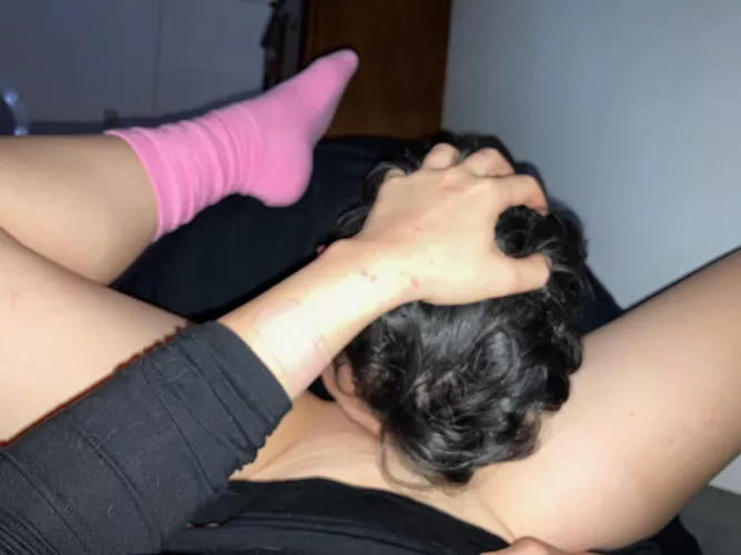 Pink socks and 👅 💦 by Koraed-8695