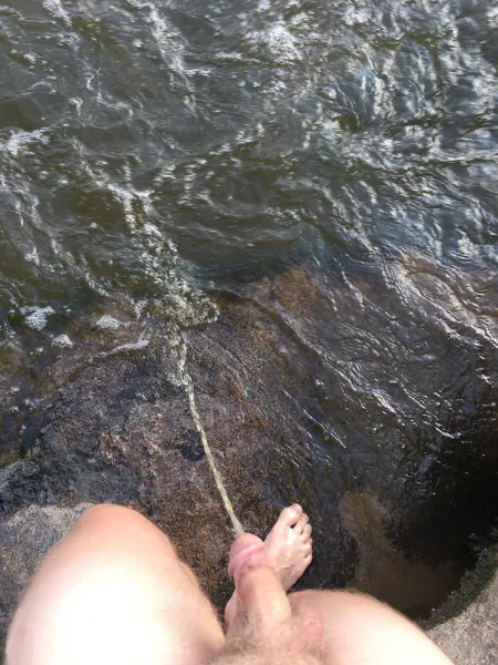Pissing at the river earlier by cheburashkafag
