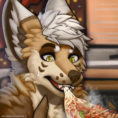 Pizza time 🍕🍃 - New artwork comission - art by me on Twitter(@Cceiy_y) by aslley_