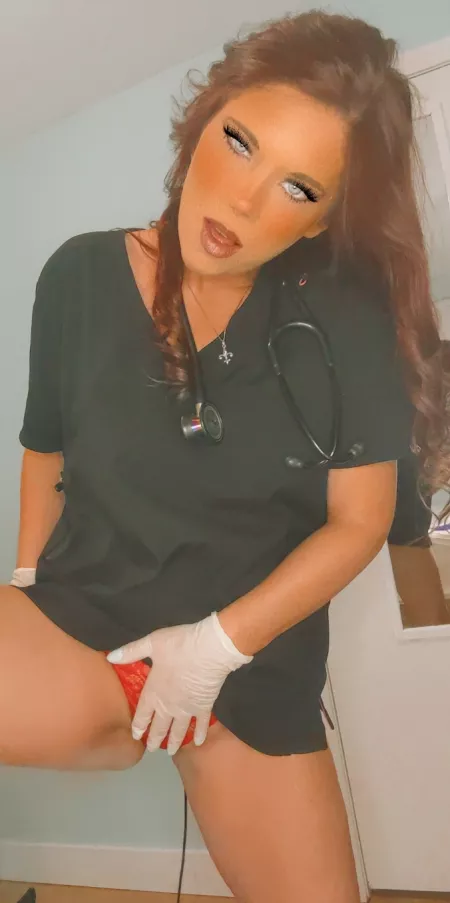 Playing after a hard shift 😘 by peekinmypanties