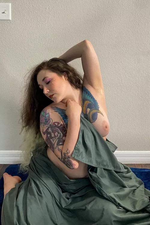 Playing around with a bedsheet by tattedchicksarebest