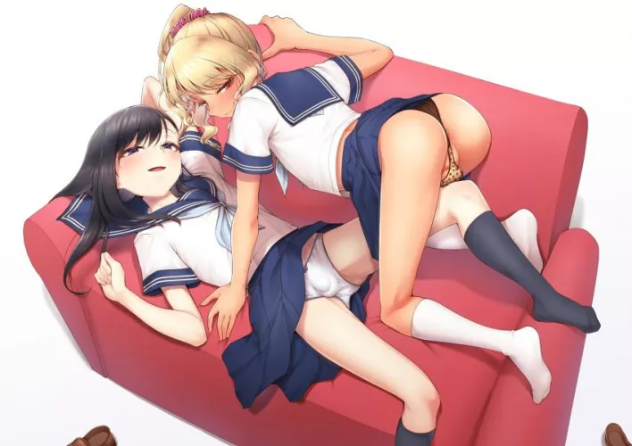 Playing on the couch after school... by Just4curiosity82