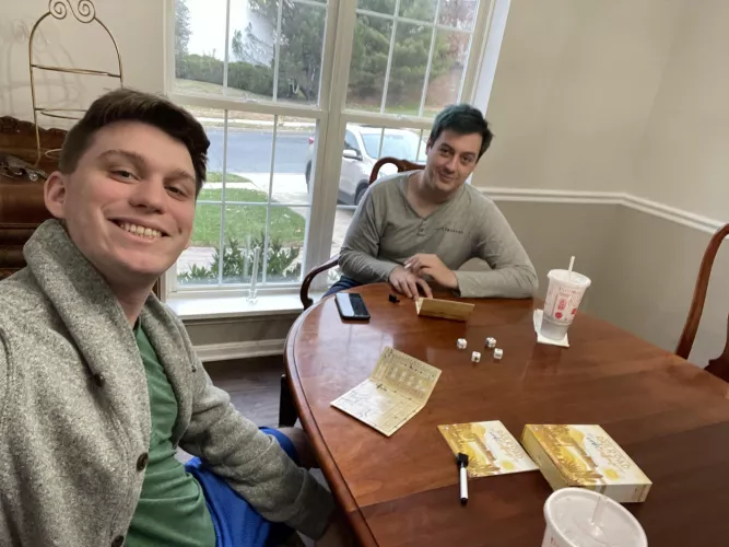 Playing railroad ink with the bf :) by my_spinach_puffs