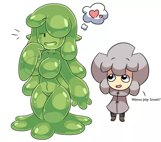 Playing “Smash” with a Slime Girl.. by sycner