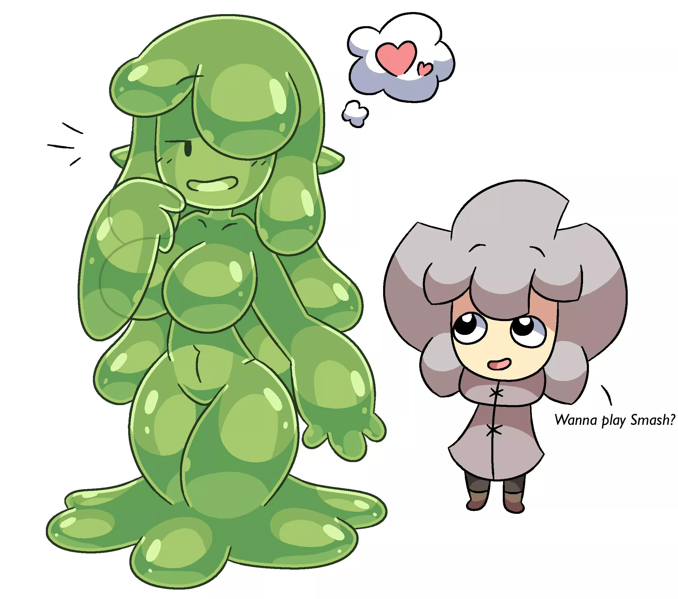 Playing “Smash” with a Slime Girl.. posted by sycner