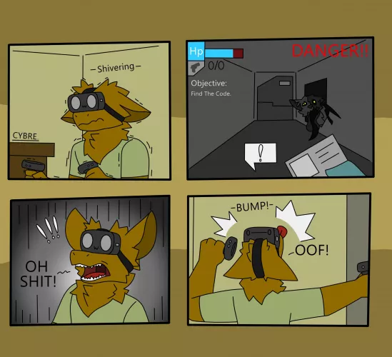 Playing VR be like. (Comic By Me) by Cybre_Protogen