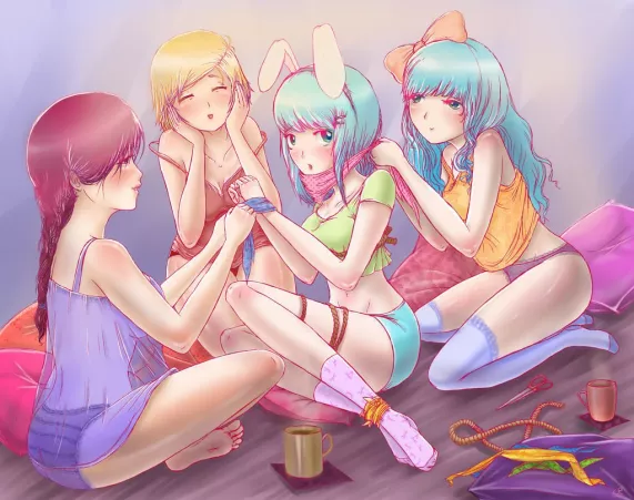 playing with friends by xvderty