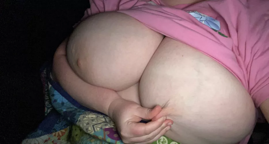 Playing with my tits last night after all the responses from my last post - thanks! 😇🙈 by roseilluminate