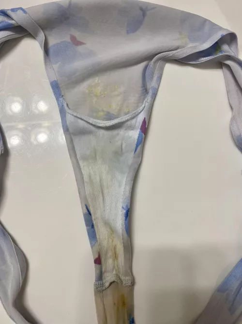 Please no rude comments, the buyer asked for dirty panties and light skid marks. How’d I do? 😜 by Violet-the-milf