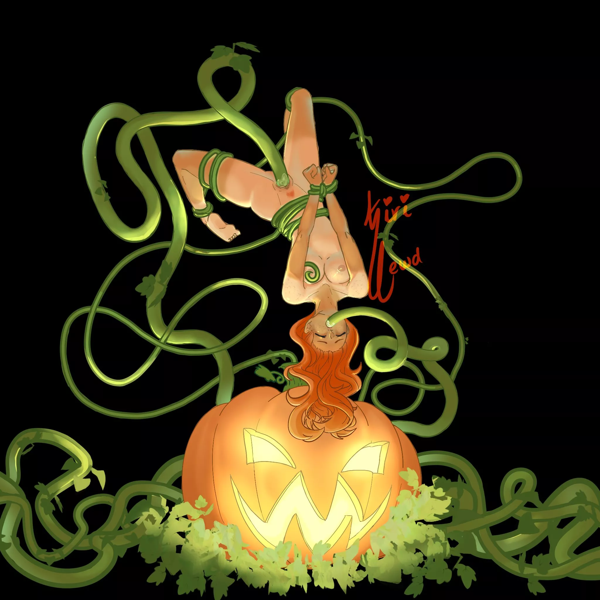 Pleasure in the pumpkin patch by Kiri (female) posted by Vxwolf1