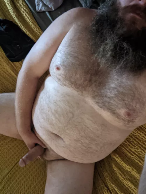 Plenty of room between my legs for a bear or two by thehornygaybear