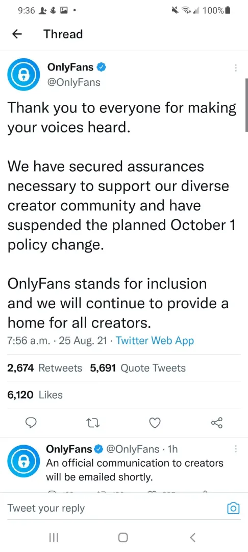 Plot twist OF isn't banning porn anymore... lol posted by xJustViolet