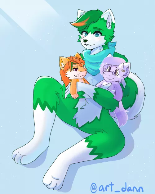 Plushie hugs!! (art by me / @art_dann on Twitter) by AllTheamiibo