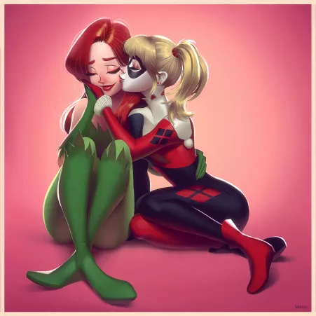 Poison Ivy <3 Harley Quinn by Leandro Franci by Lol33ta