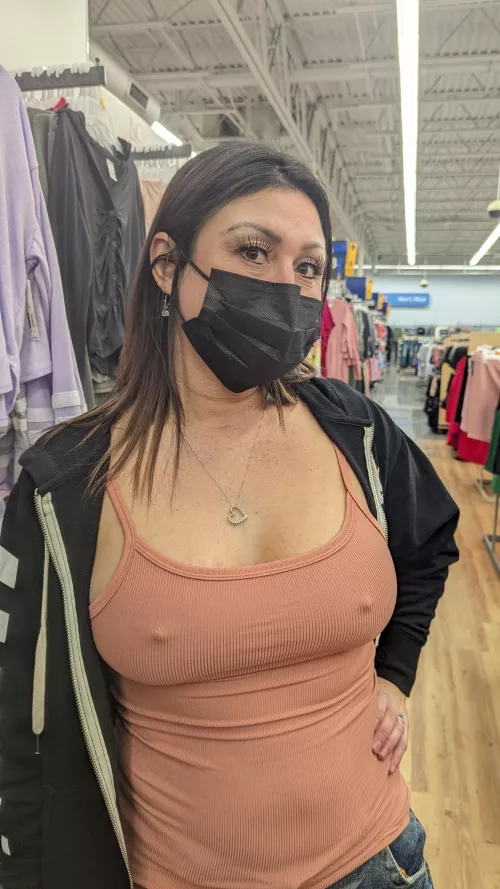 Poking out at Walmart 😅 by Deessexytoy