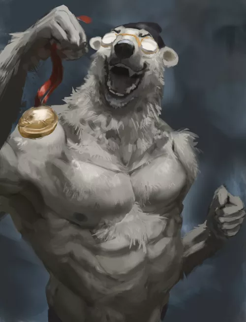 Polar Bear Swimmer, by me by MooseMama_