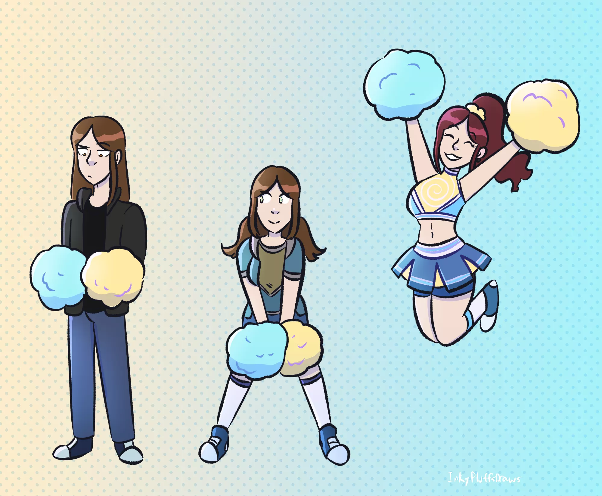 Pom Poms by inkyfluffydraws posted by tffun77